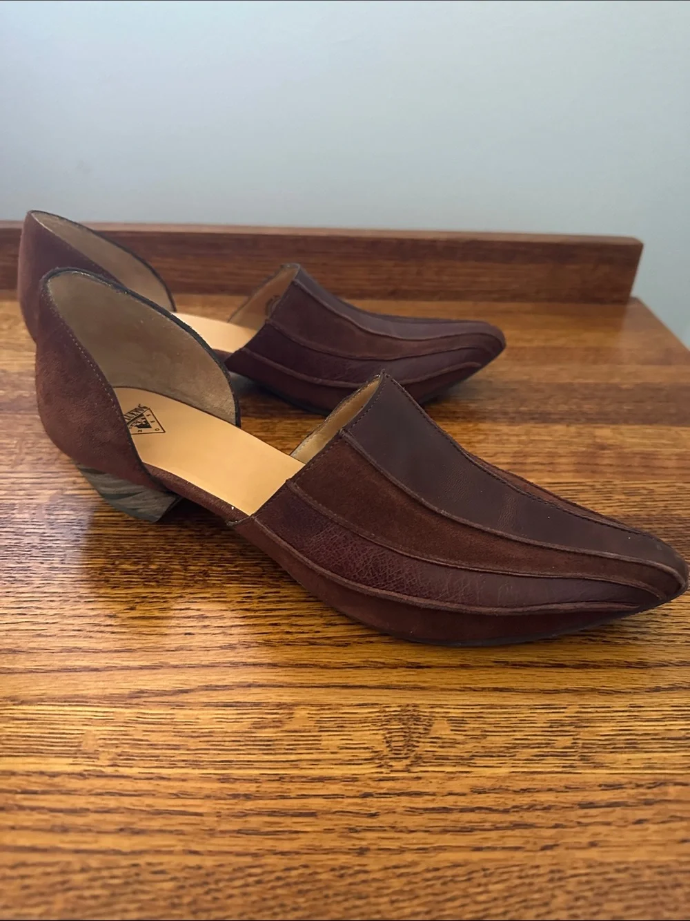 Vintage John Fluevog Suede & Leather Women's Dress Flats